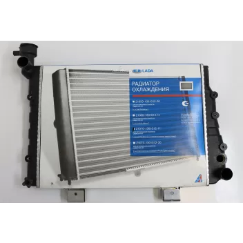 Радиатор охлаждения ВАЗ 2107 карбюратор алюминиевый 2-ряд. (LADA Имидж) 21070-1301012-11