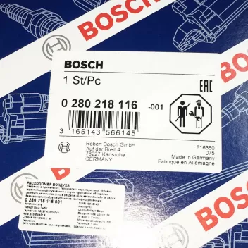 Этикетка (шильдик) на ДМРВ №116 Bosch 0280218116