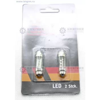 Светодиод L012 12В 10 Вт ( 4 LED) SV8.5 RED (к-т 2 шт)