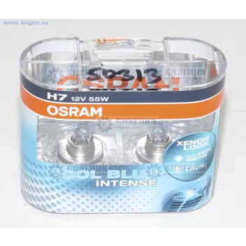 Лампа H7 галогеновая 12В 55Вт PX26d+20% COOL BLUE INTENSE Osram 64210CBI